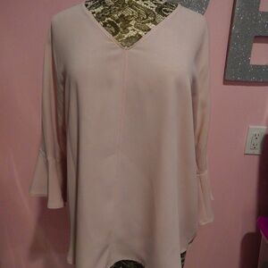 Pleione Pink Bell Sleeved Top Size XL